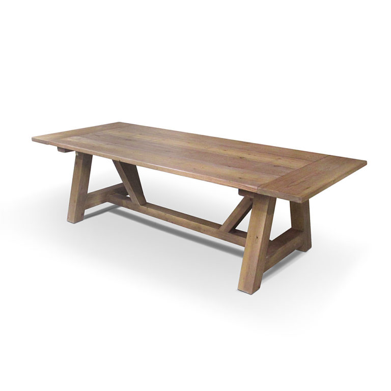 Santa Rosa Trestle Table with Breadboard Extensions - Vintage Millwerks